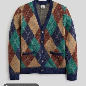 J Crew Men's Multicolor Argyle Sweater